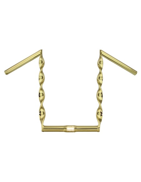Flat Twisted Handlebar 15 25.4mm Gold.